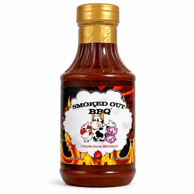 Ghost Honey BBQ Sauce Bottle.