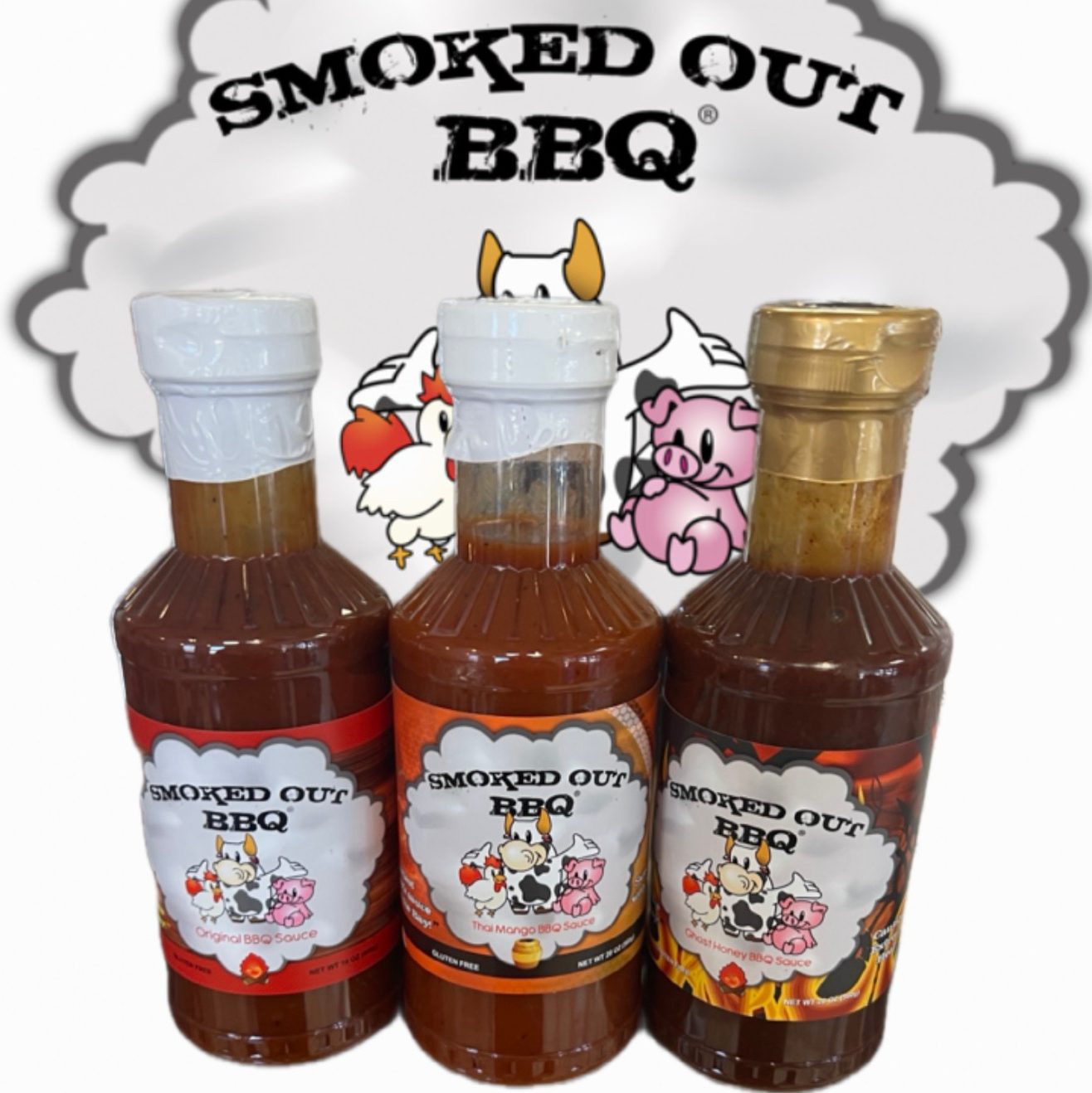 Thai Mango BBQ Sauce Bottle.