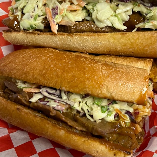 Smoked Tri-Tip Sandwich.