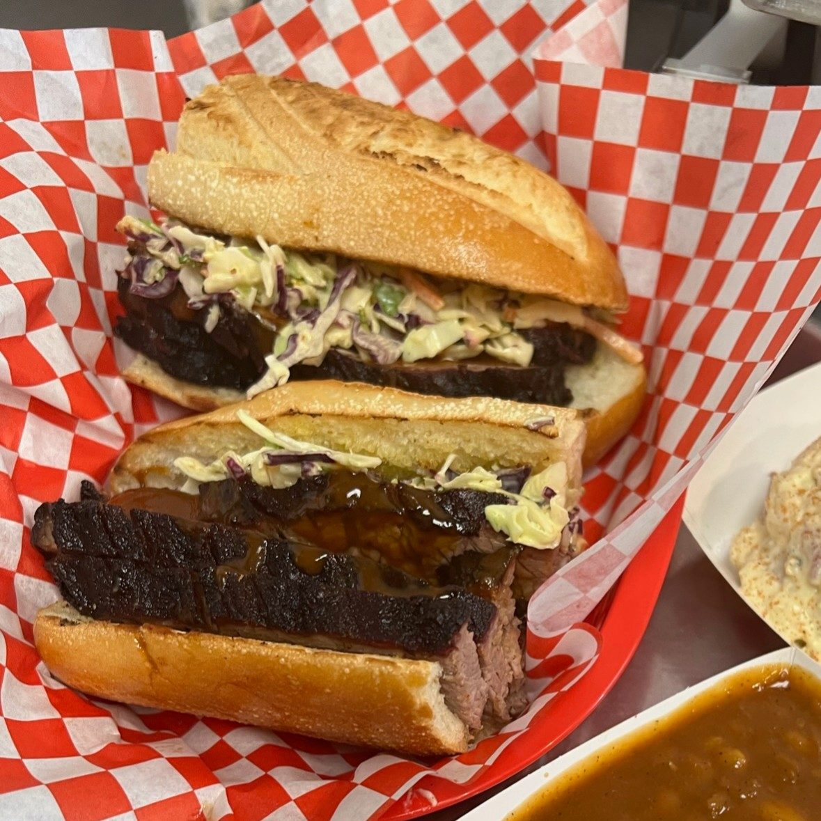 Smoked Brisket Sandwich.