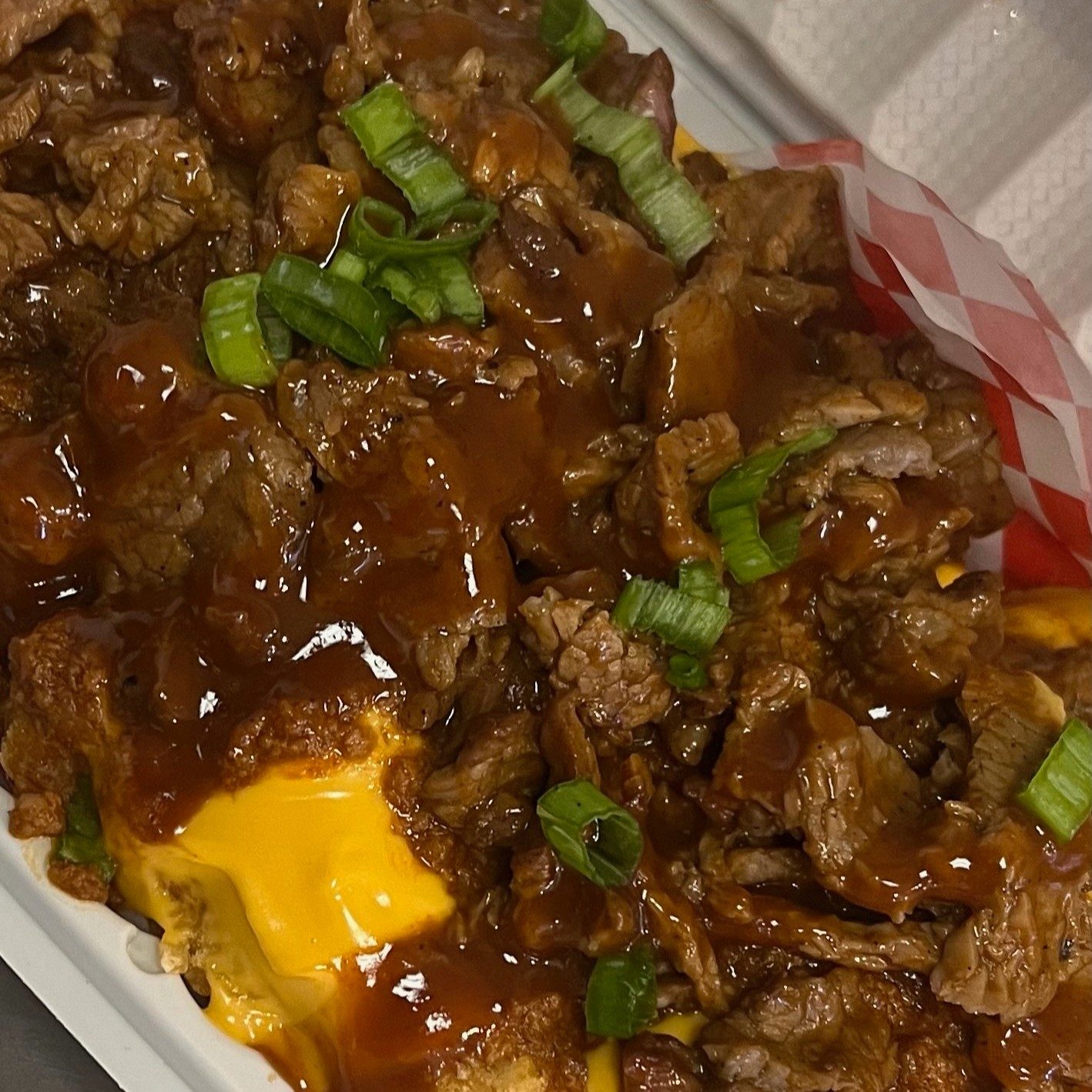 Pulled Pork Chili Cheese Tots.