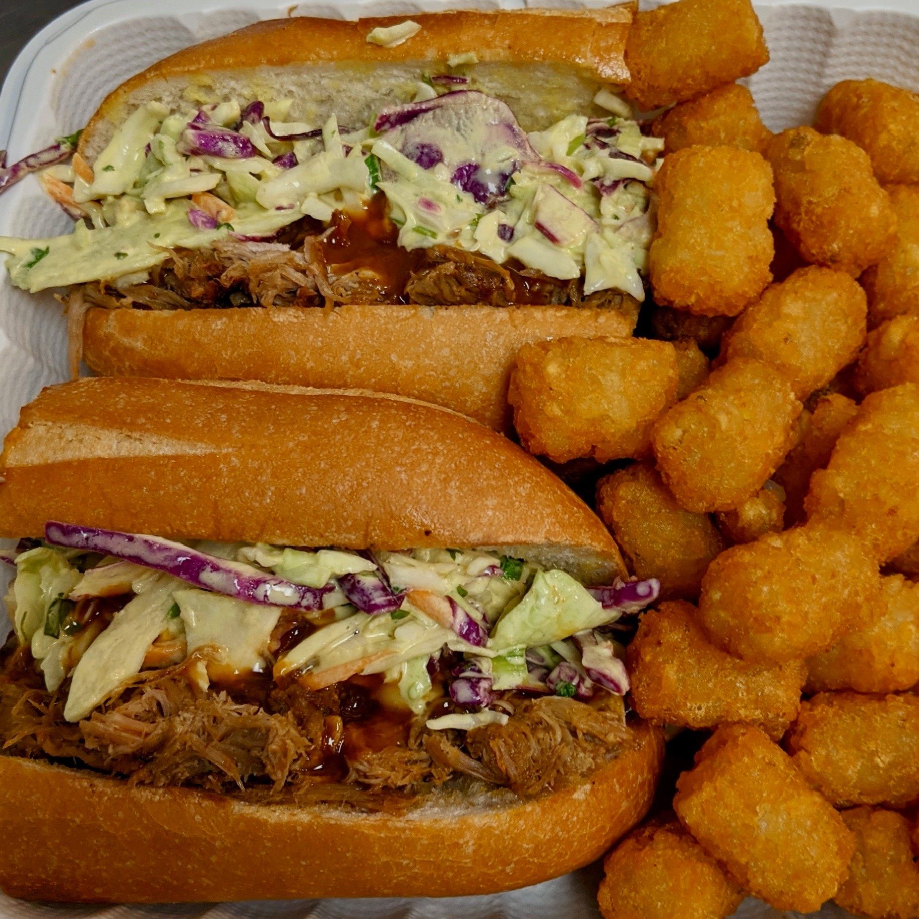 Smoked Pulled Pork Sandwich.